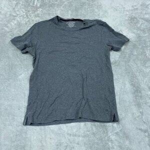 Banana Republic Luxe Touch Gray Crewneck Tee M 100% Cotton a0616